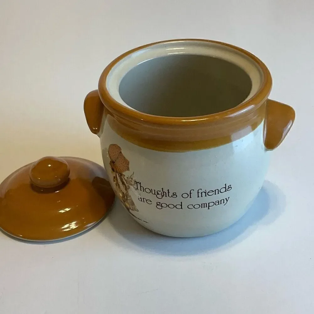 Vintage Holly Hobbie “Country Living” Stoneware Jar.